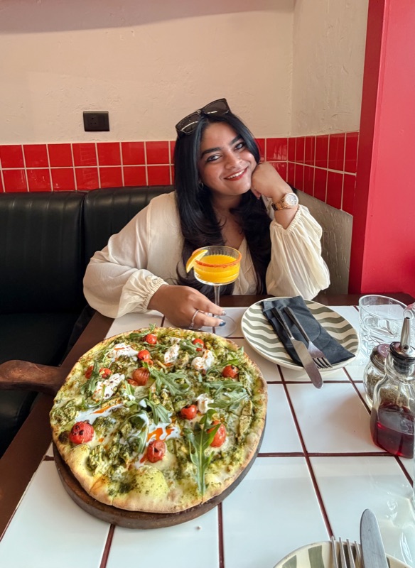 Pizza and cocktails