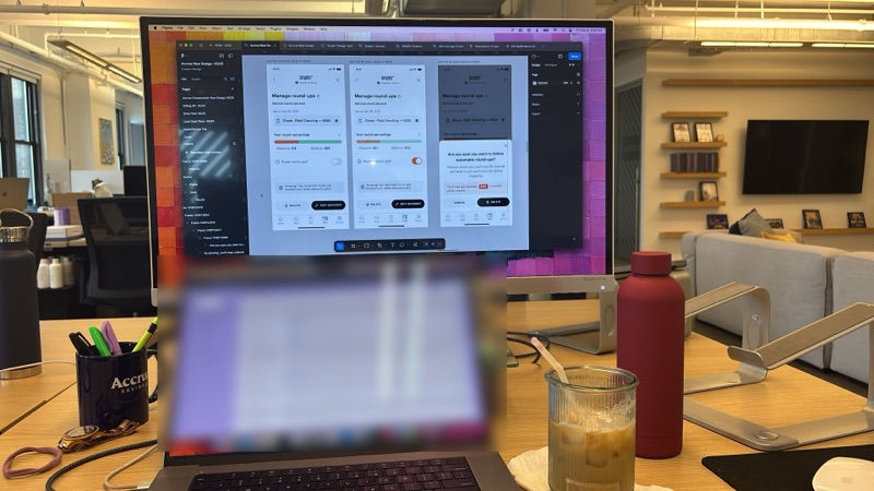 Desk setup at work